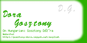 dora gosztony business card